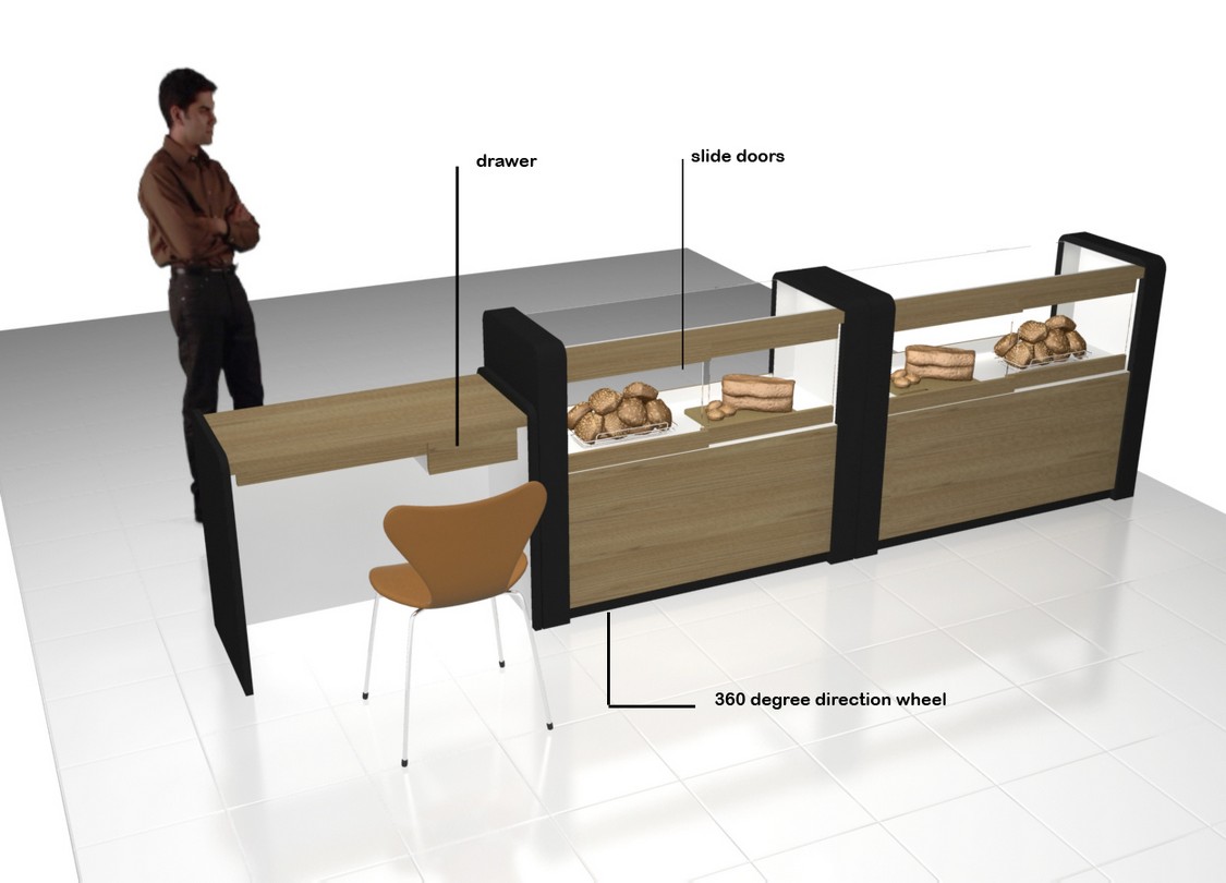 Etalase Display Toko Roti  dan Penghangat Furniture 